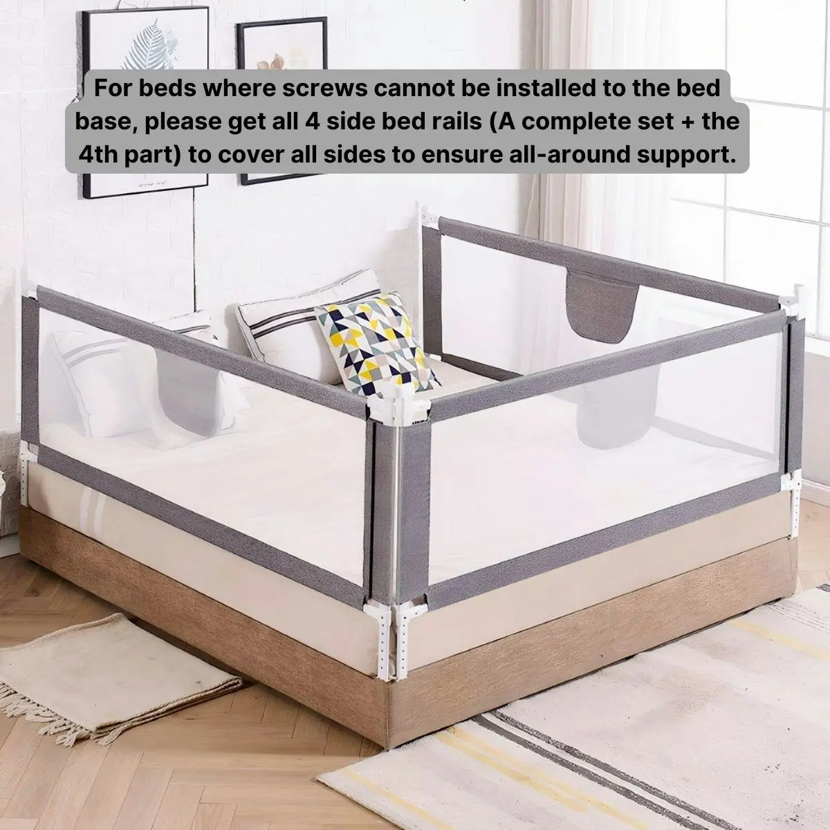 Toddly DreamGuard Adjustable Bed Rail Sets for Secure & Peaceful Nights