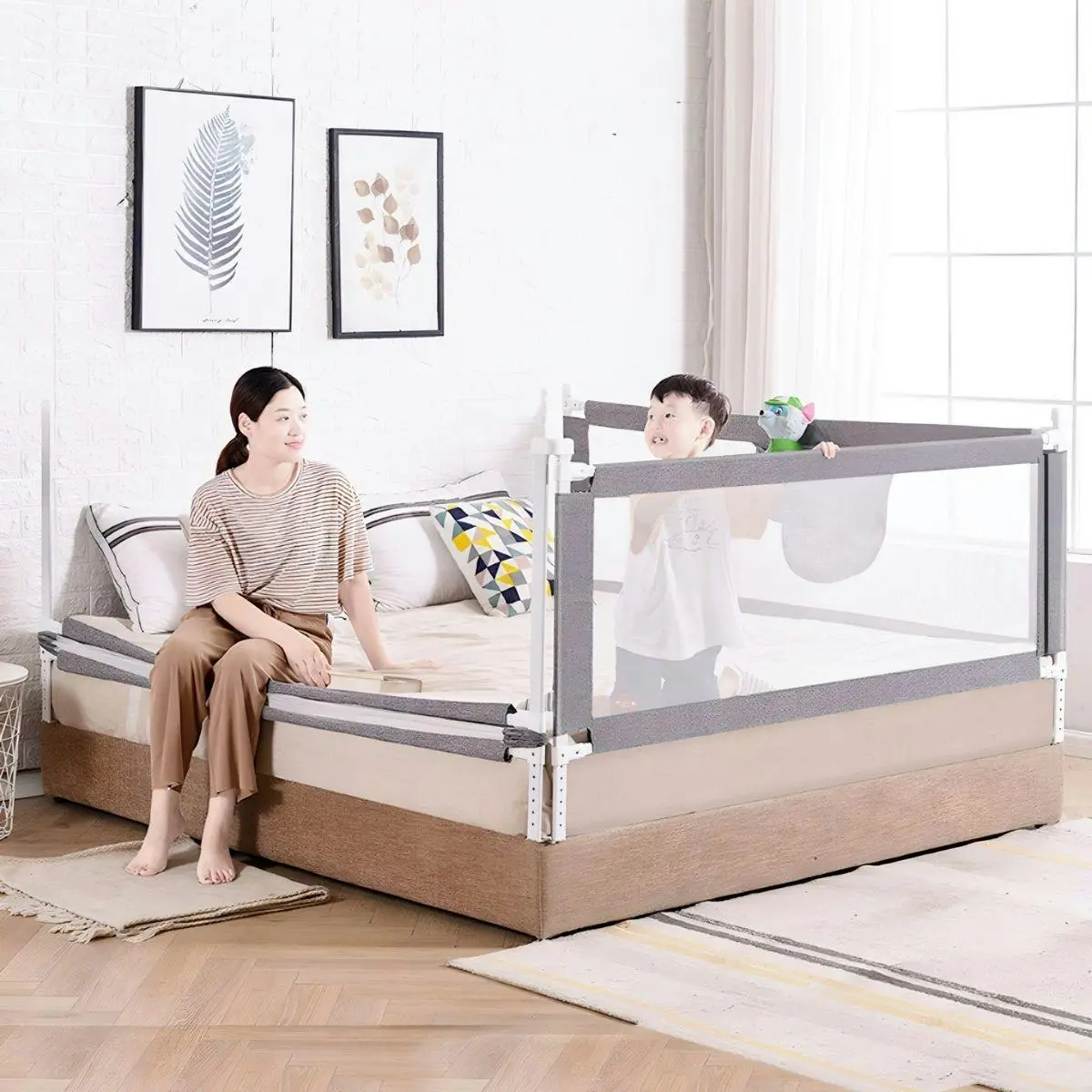 Toddly DreamGuard Adjustable Bed Rail Sets for Secure & Peaceful Nights