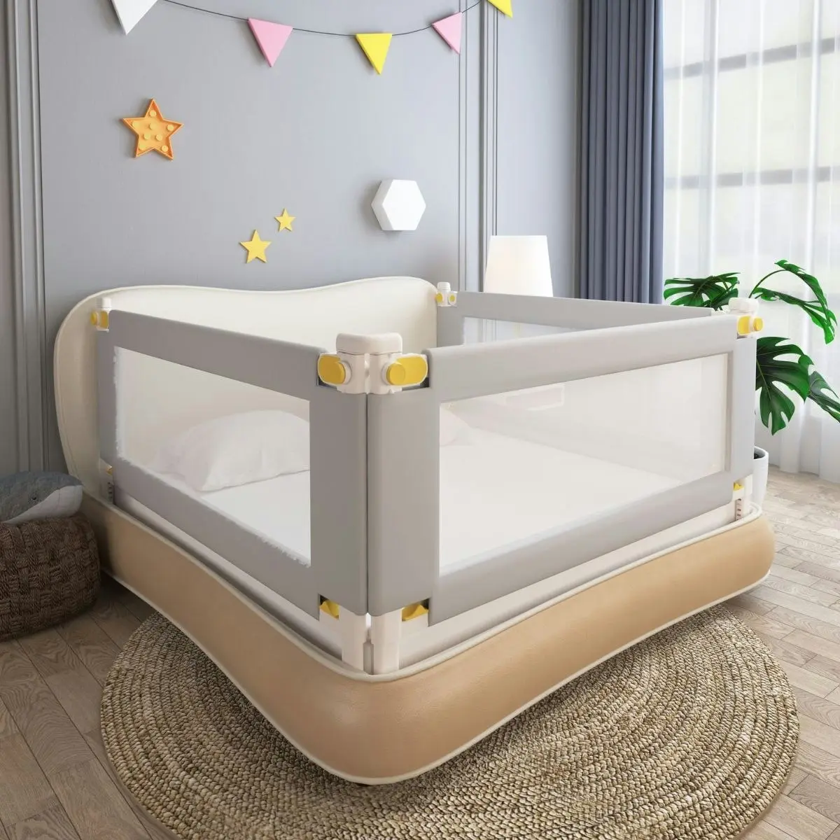 Toddly DreamGuard Adjustable Bed Rail Sets for Secure & Peaceful Nights