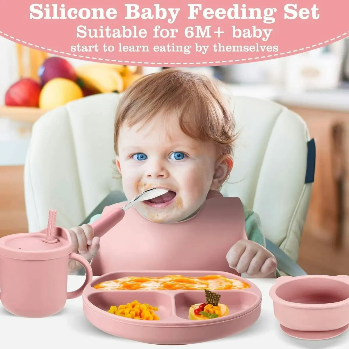 Toddly MealMate Silicone Feeding Set for Baby Led Weaning & Self Feeding