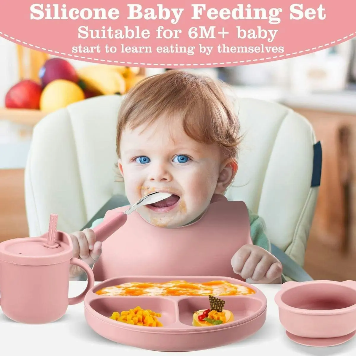 Toddly MealMate 15 Piece Baby & Toddler Silicone Feeding Set Starting Solids Bundle