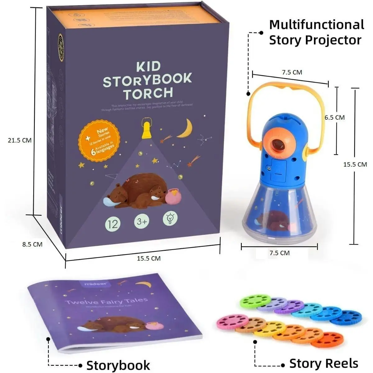 Glowly Magical Storybook Projector Bedtime Torch Light Projector For Kids