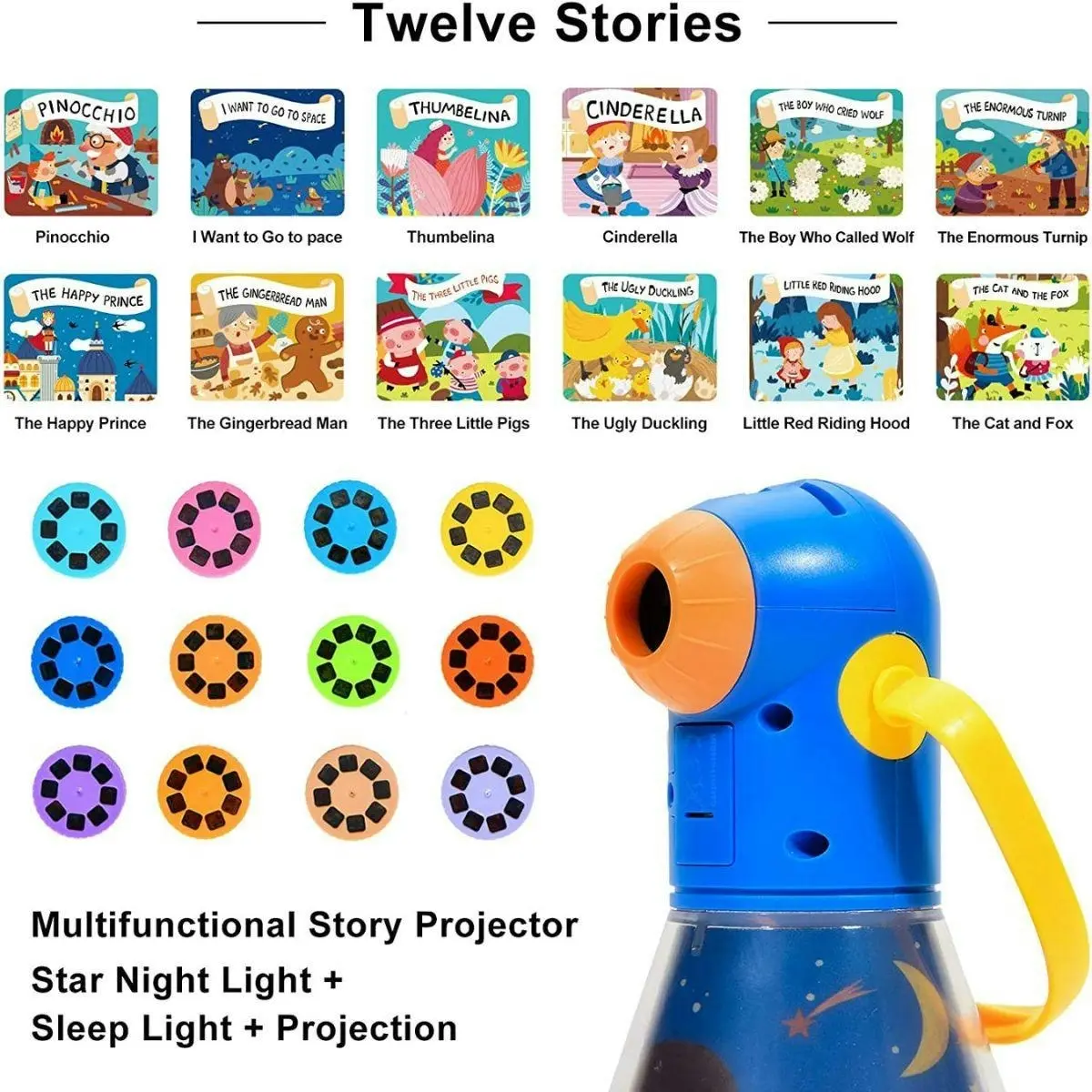 Glowly Magical Storybook Projector Bedtime Torch Light Projector For Kids