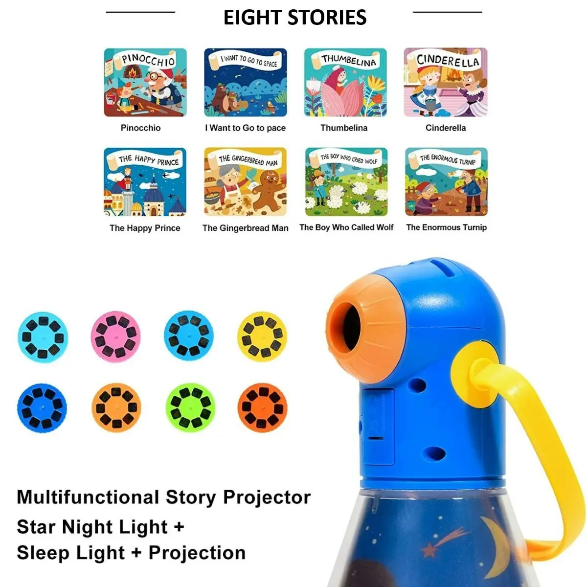 Glowly Magical Storybook Projector Bedtime Torch Light Projector For Kids