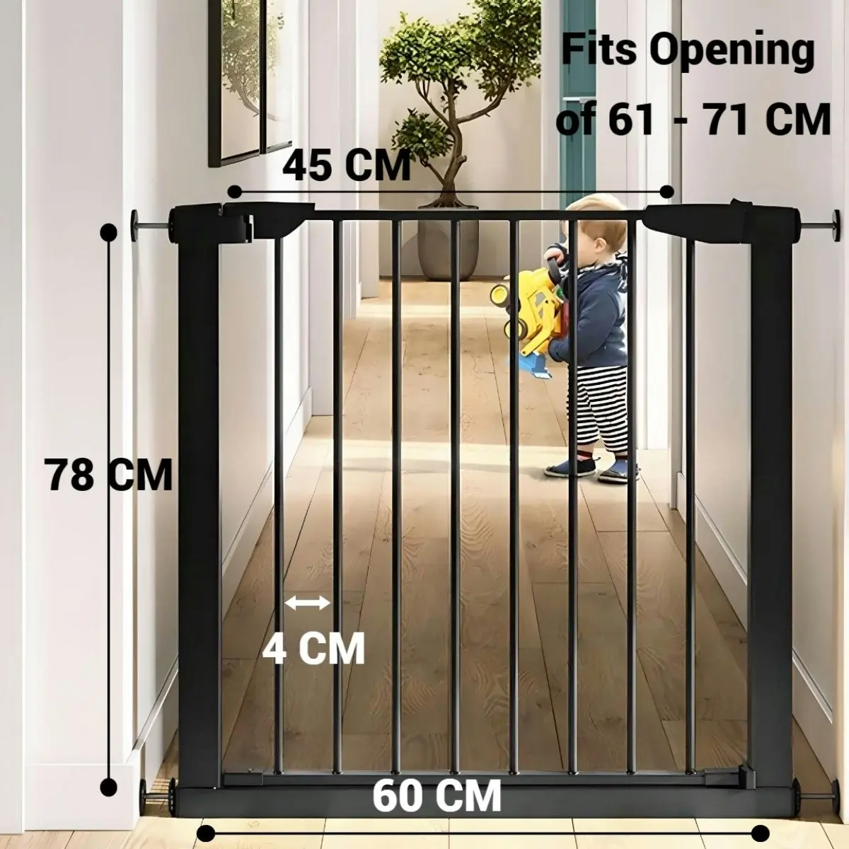 Toddly GuardMate Baby Safety Gate Adjustable with Extensions