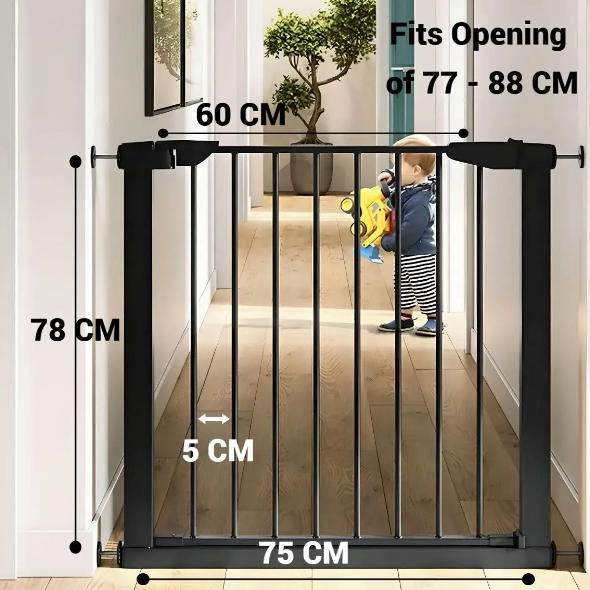 Toddly GuardMate Baby Safety Gate Adjustable with Extensions