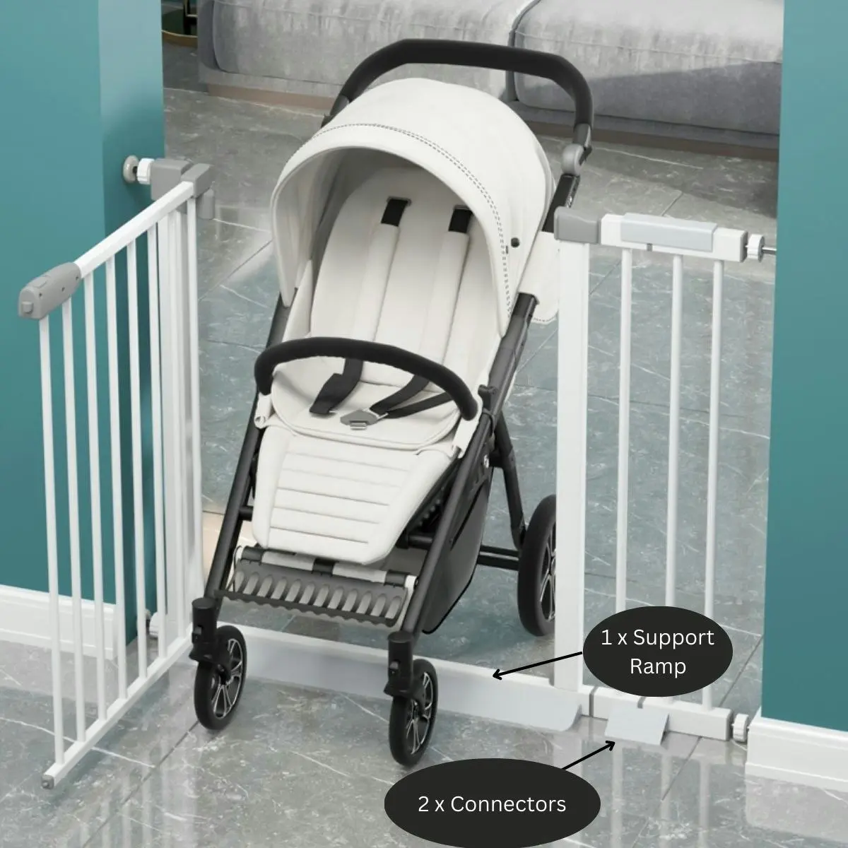 Toddly GuardMate Baby Safety Gate Adjustable with Extensions