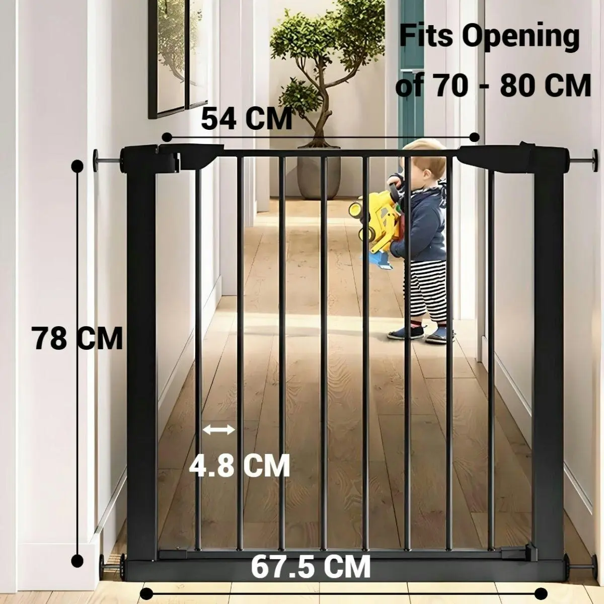 Toddly GuardMate Baby Safety Gate Adjustable with Extensions