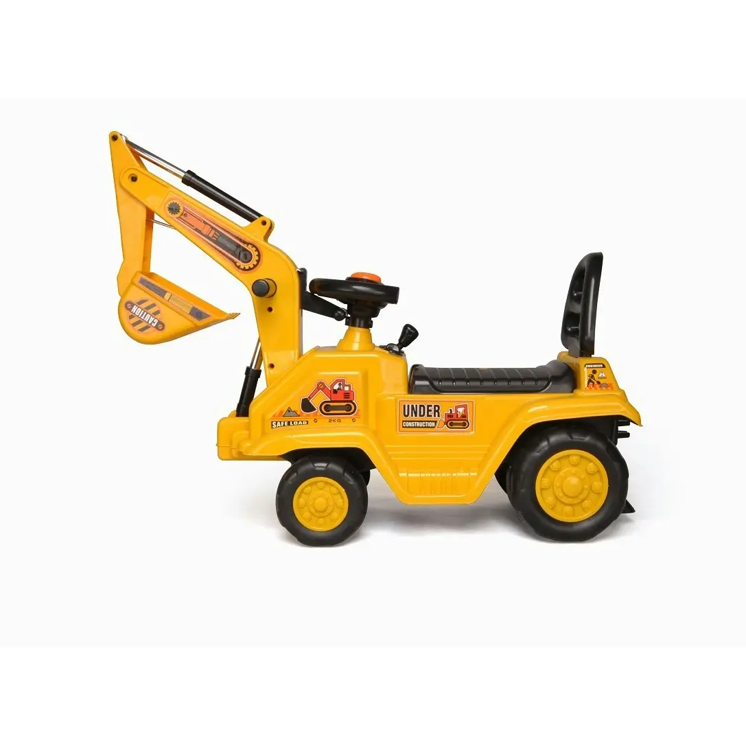 Ride-on Children's Excavator (Yellow) w/ Dual Operation Levers to Scoop