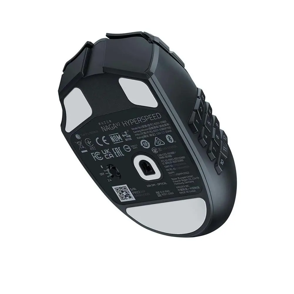 Razer Naga V2 HyperSpeed Wireless MMO Gaming Mouse [RZ01-03600100-R3A1]