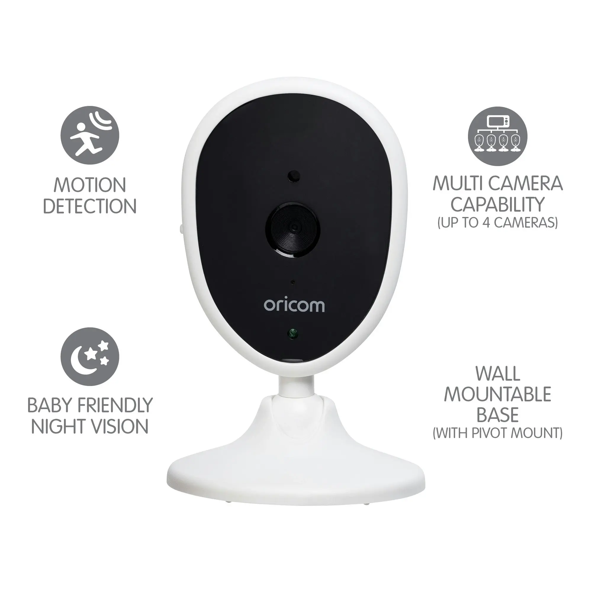 Oricom Secure SC740 Digital Video Baby Monitor with Motorised Pan Tilt Camera Twin Pack (SC7402)