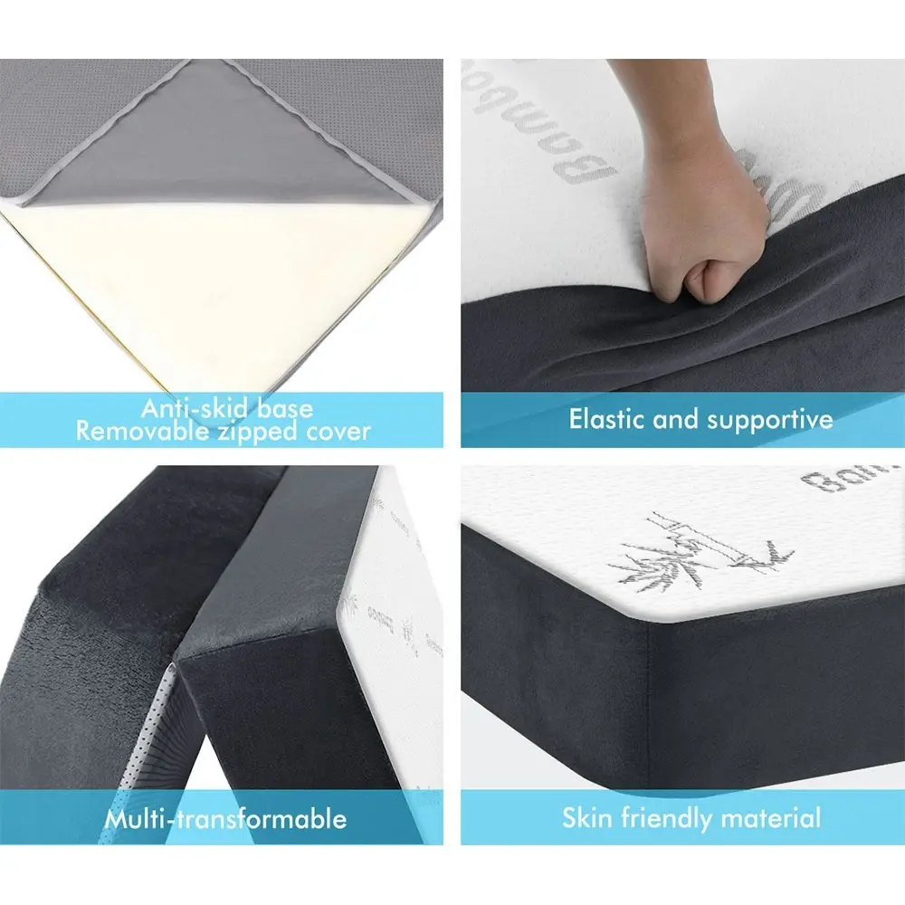 Starry Eucalypt Folding Mattress Bamboo Fabric Foldable King Single