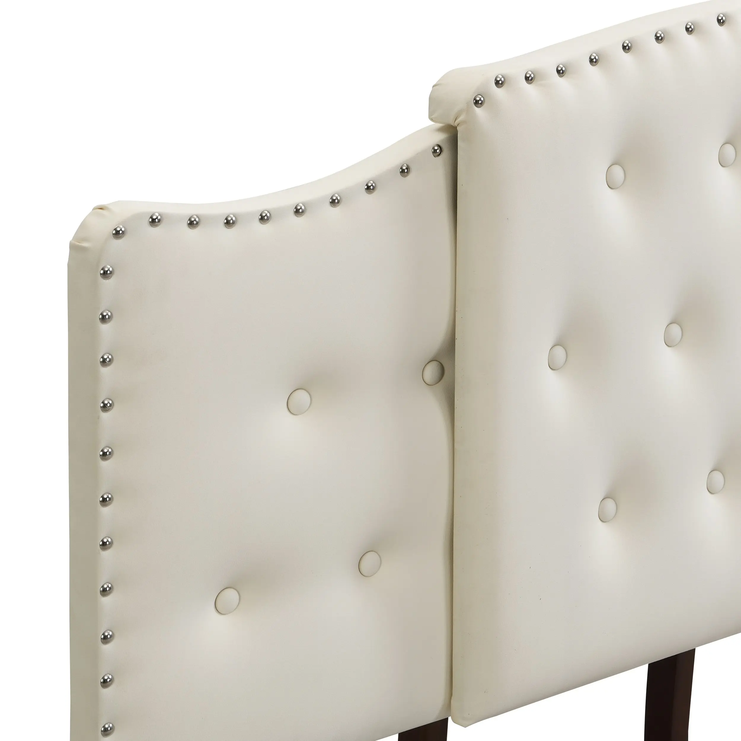 IHOMDEC Upholstered Size 3 In 1 Bed Headboard 3 levels for Height & Width Adjustment Beige