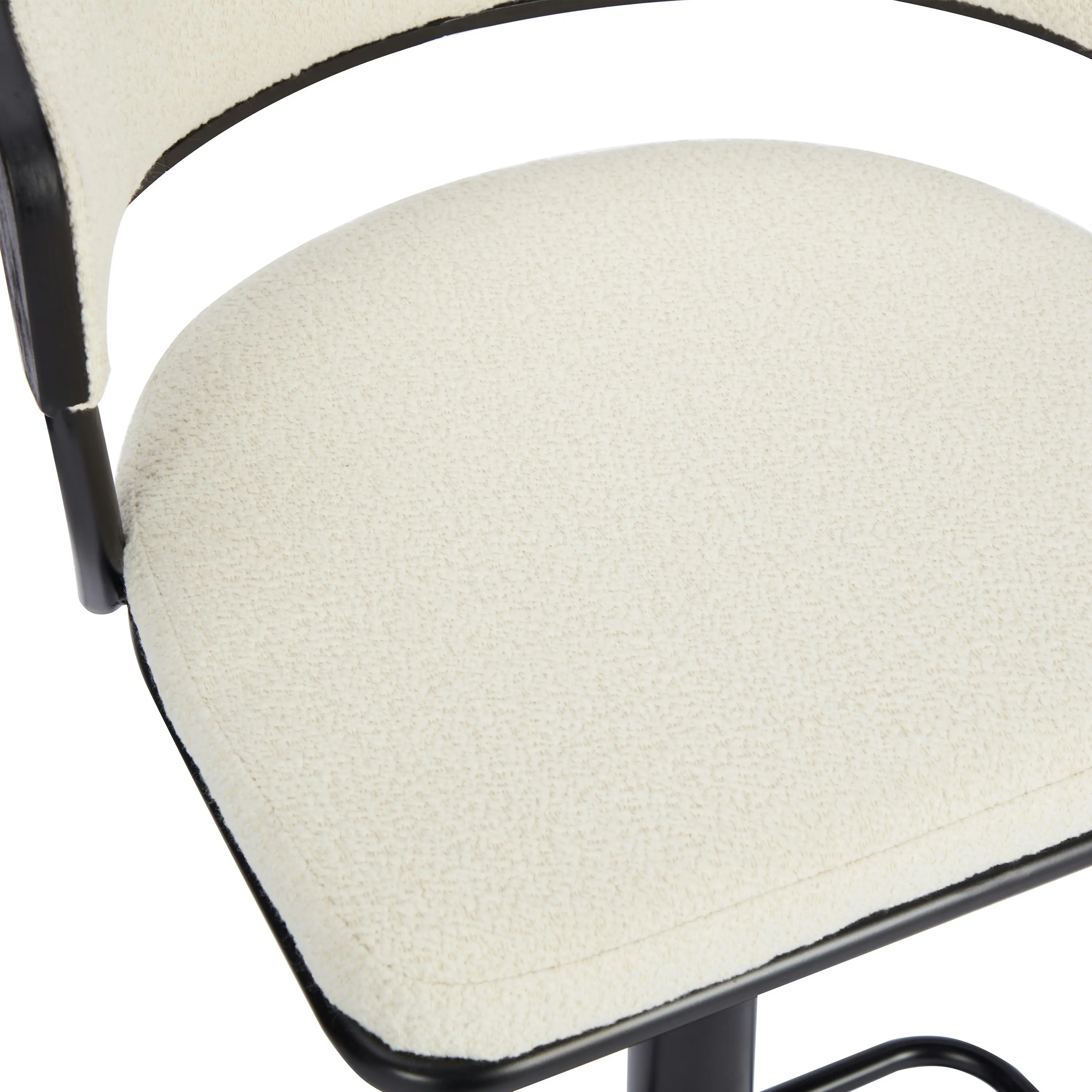 IHOMDEC Modern Wing Back Adjustable Swivel Bar Stools White