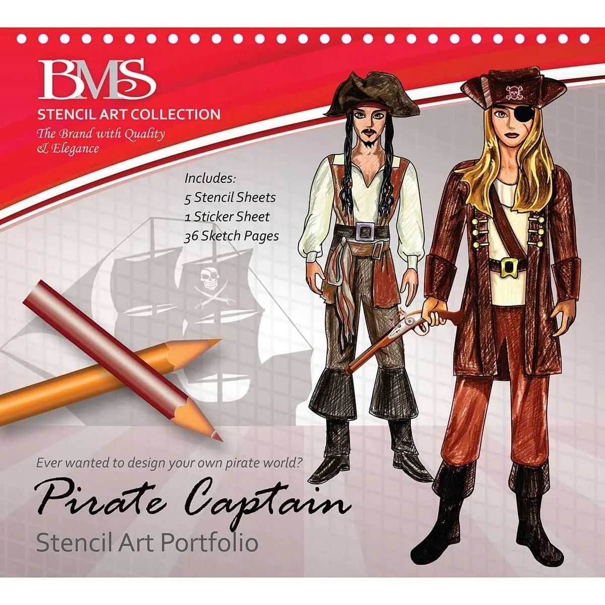 Promotional Pirate Captain Stencil Art Portfolio