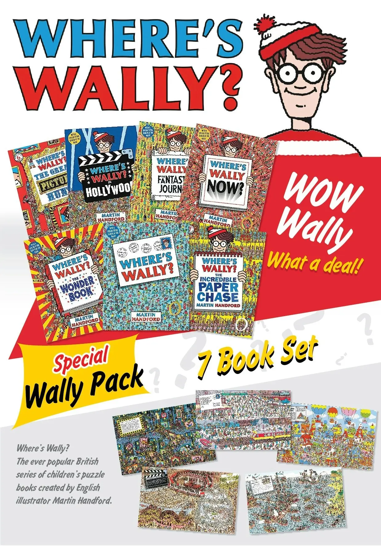 Walker Books Where's Wally Classic 7 Book Pack