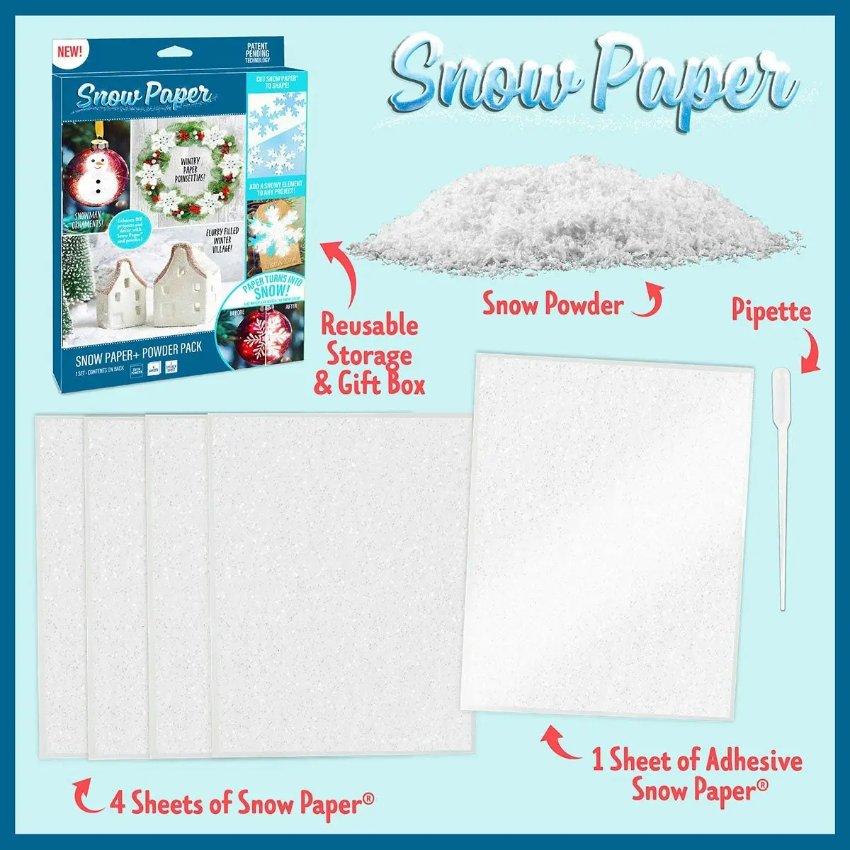 Creative Kids Snow Paper & Powder Plus Pack