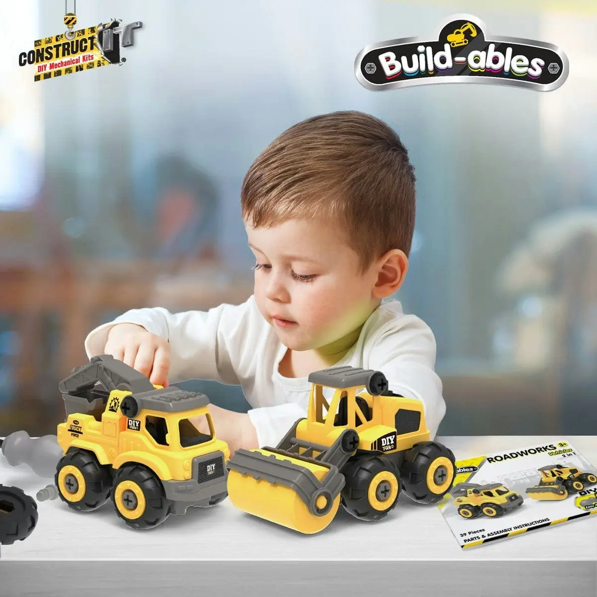 Construct It Build-ables - Roadworks Vehicles 2 In 1