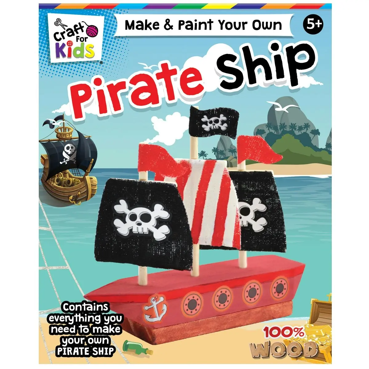 Craft for Kids Make & Paint Your Own Pirate Ship