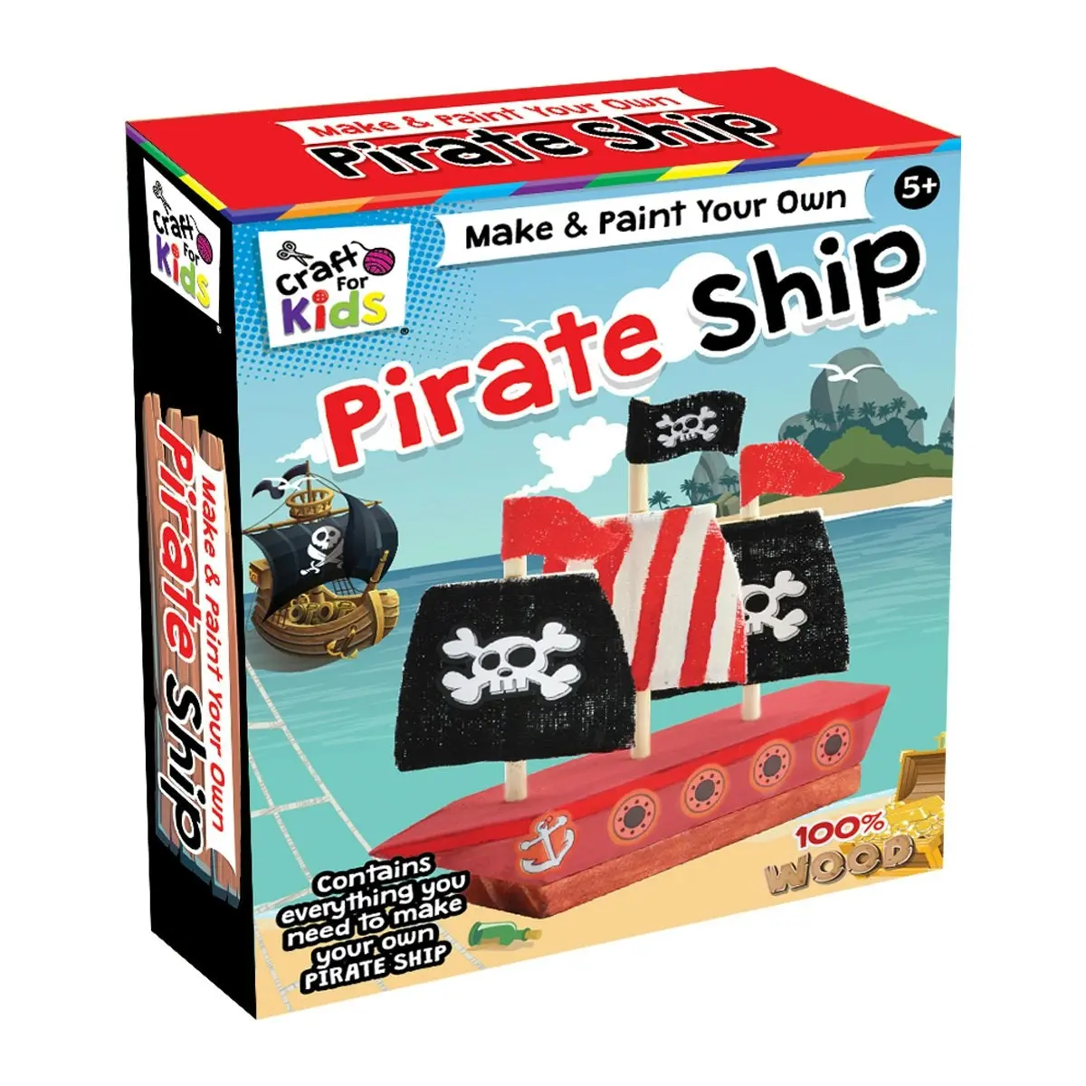 Craft for Kids Make & Paint Your Own Pirate Ship