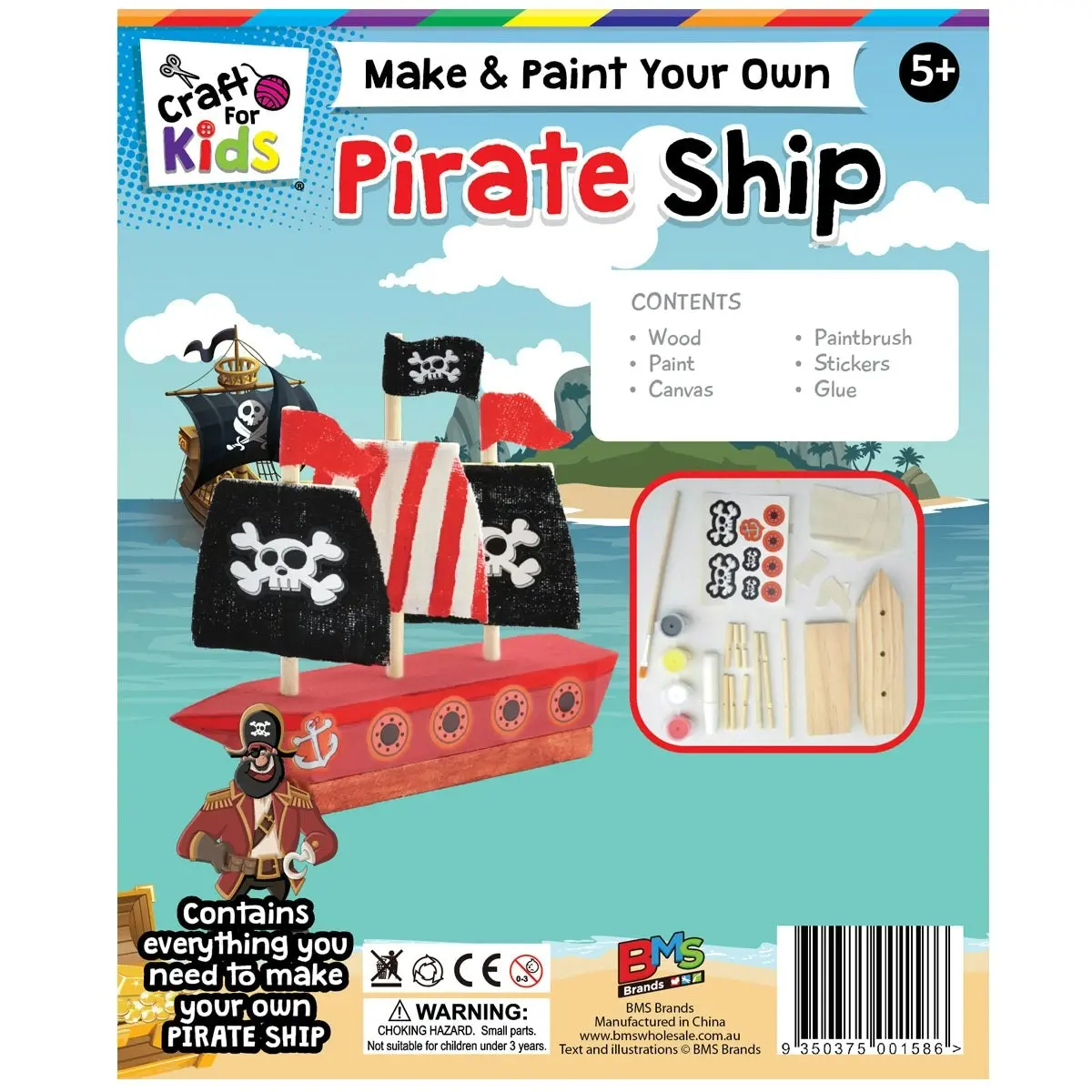 Craft for Kids Make & Paint Your Own Pirate Ship