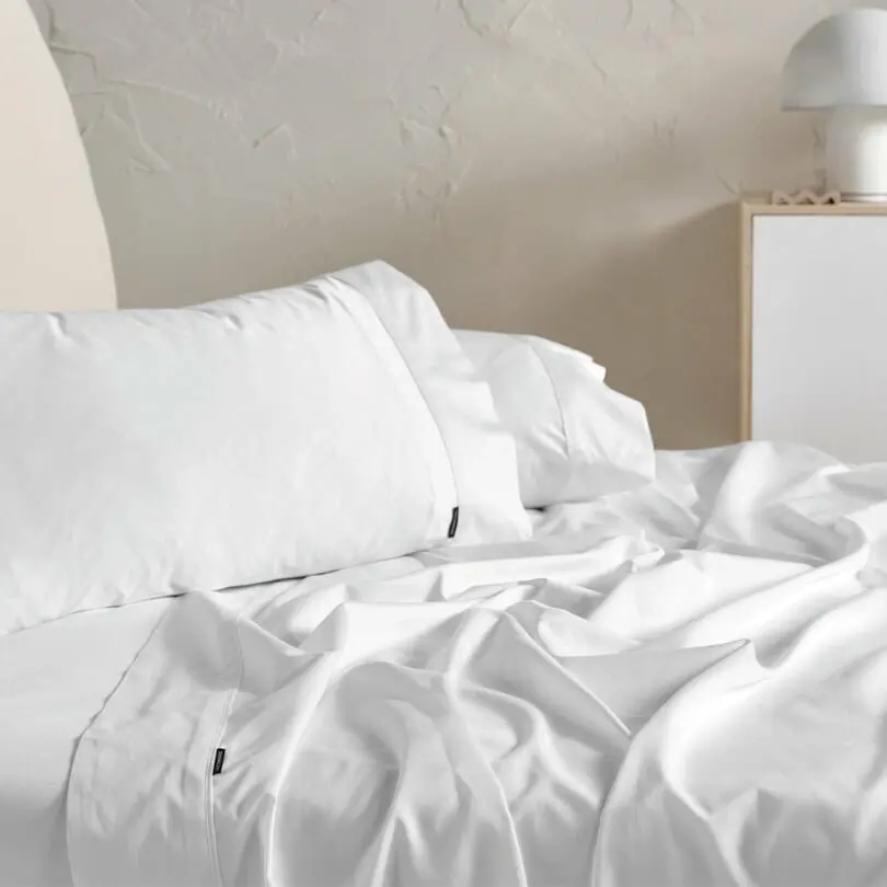 Linen House Augusta 500TC White Split King Sheet Set