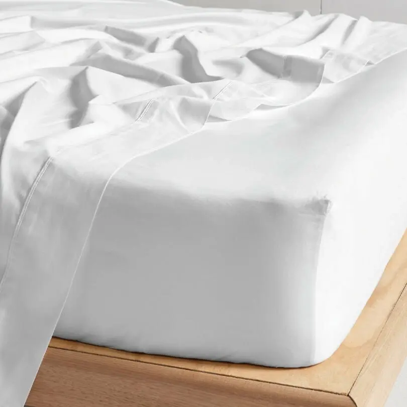 Linen House Augusta 500TC White Split King Sheet Set