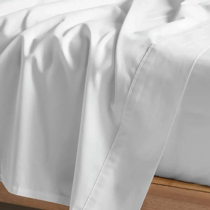 Linen House Augusta 500TC White Queen Fitted Sheet 50cm