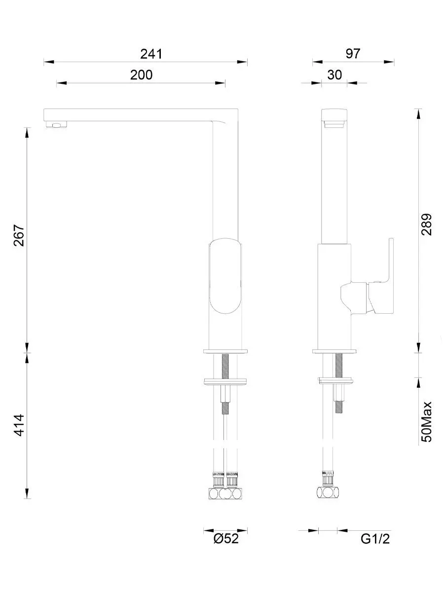 Abey Madison Side Lever Kitchen Mixer