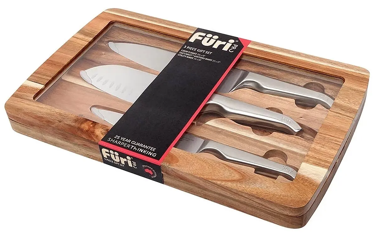 Furi Pro Acacia 3 Piece Knife Set