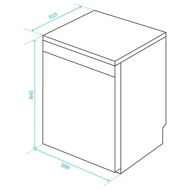 Esatto 60cm Freestanding Stainless Steel Dishwasher