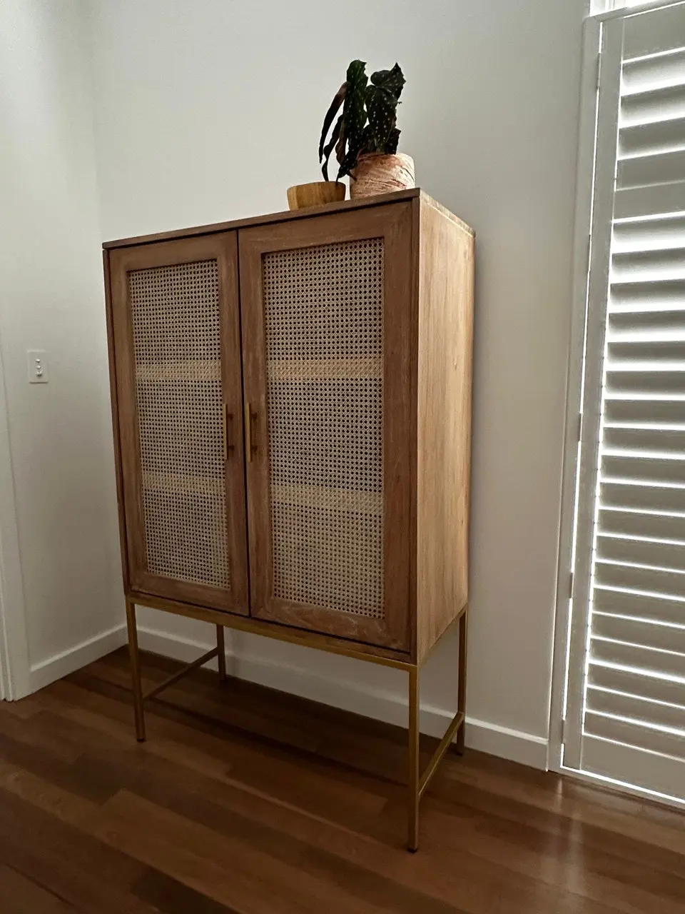 Winnipeg & Sons Aranga Timber & Rattan Cabinet