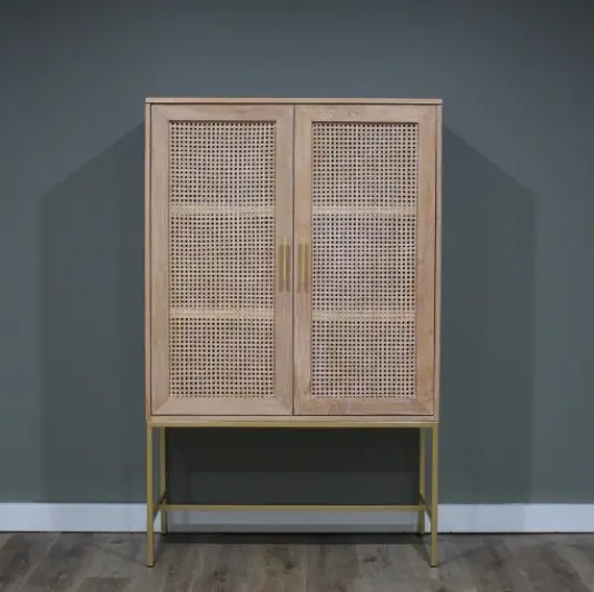 Winnipeg & Sons Aranga Timber & Rattan Cabinet