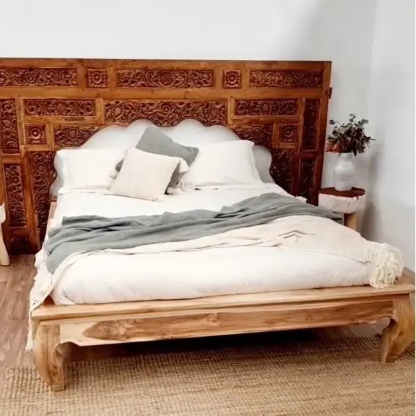 lombok emporium Hand Carved Teak Bedhead