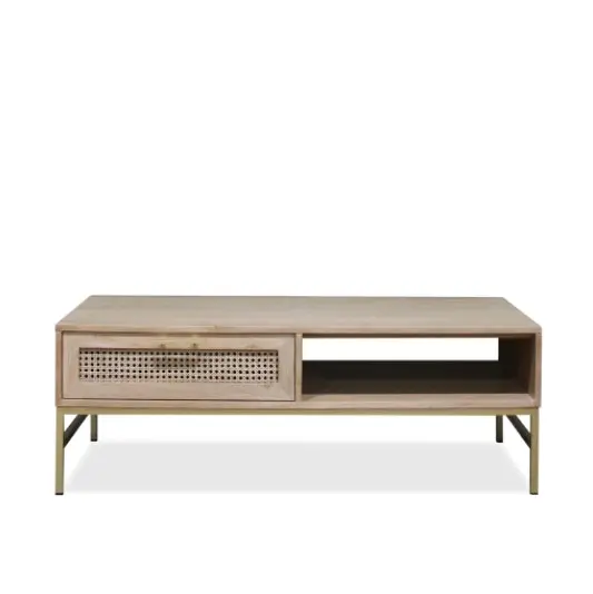 Winnipeg & Sons Aranga Timber & Rattan Coffee Table