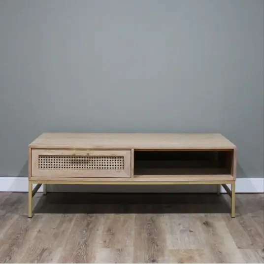 Winnipeg & Sons Aranga Timber & Rattan Coffee Table