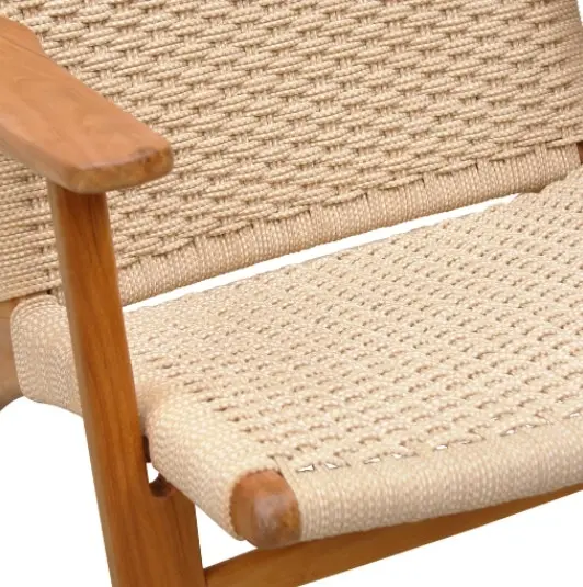 Winnipeg & Sons String Weave & Teak Easy Chair