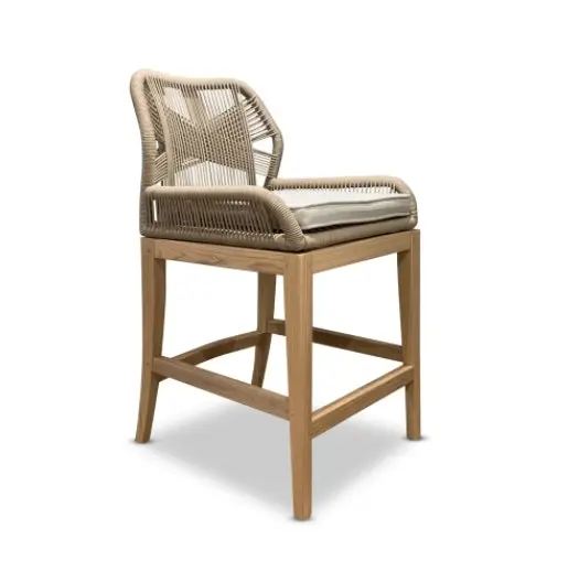 Winnipeg & Sons String Weave & Oak Counter Stool