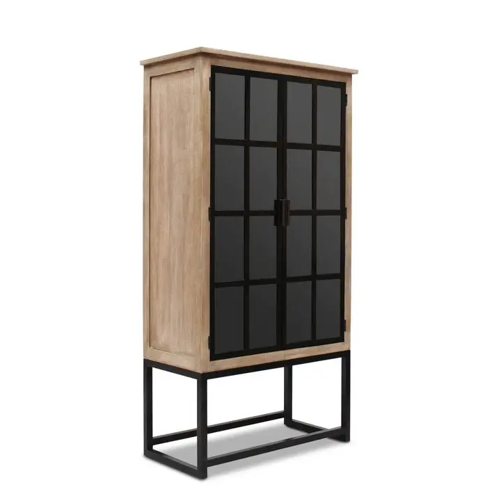 Winnipeg & Sons Berkeley Timber and Iron Display Cabinet