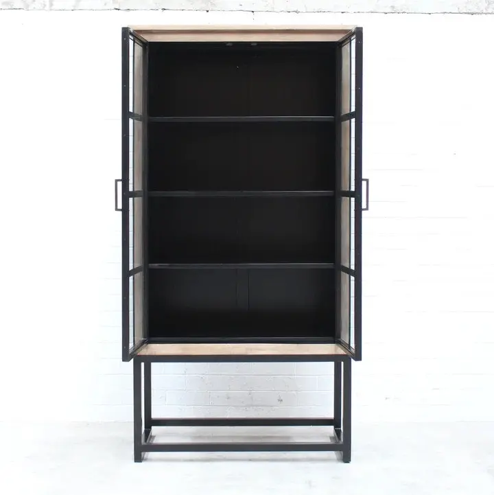 Winnipeg & Sons Berkeley Timber and Iron Display Cabinet