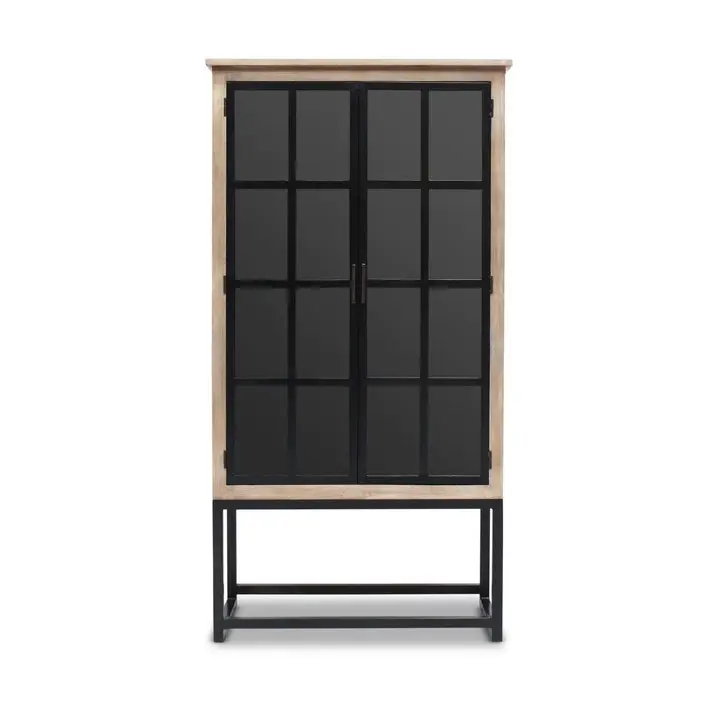 Winnipeg & Sons Berkeley Timber and Iron Display Cabinet