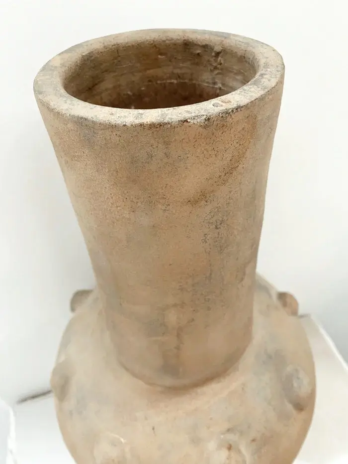 Baha Crafts Yucatan Handmade Ceramic Pot in Beige