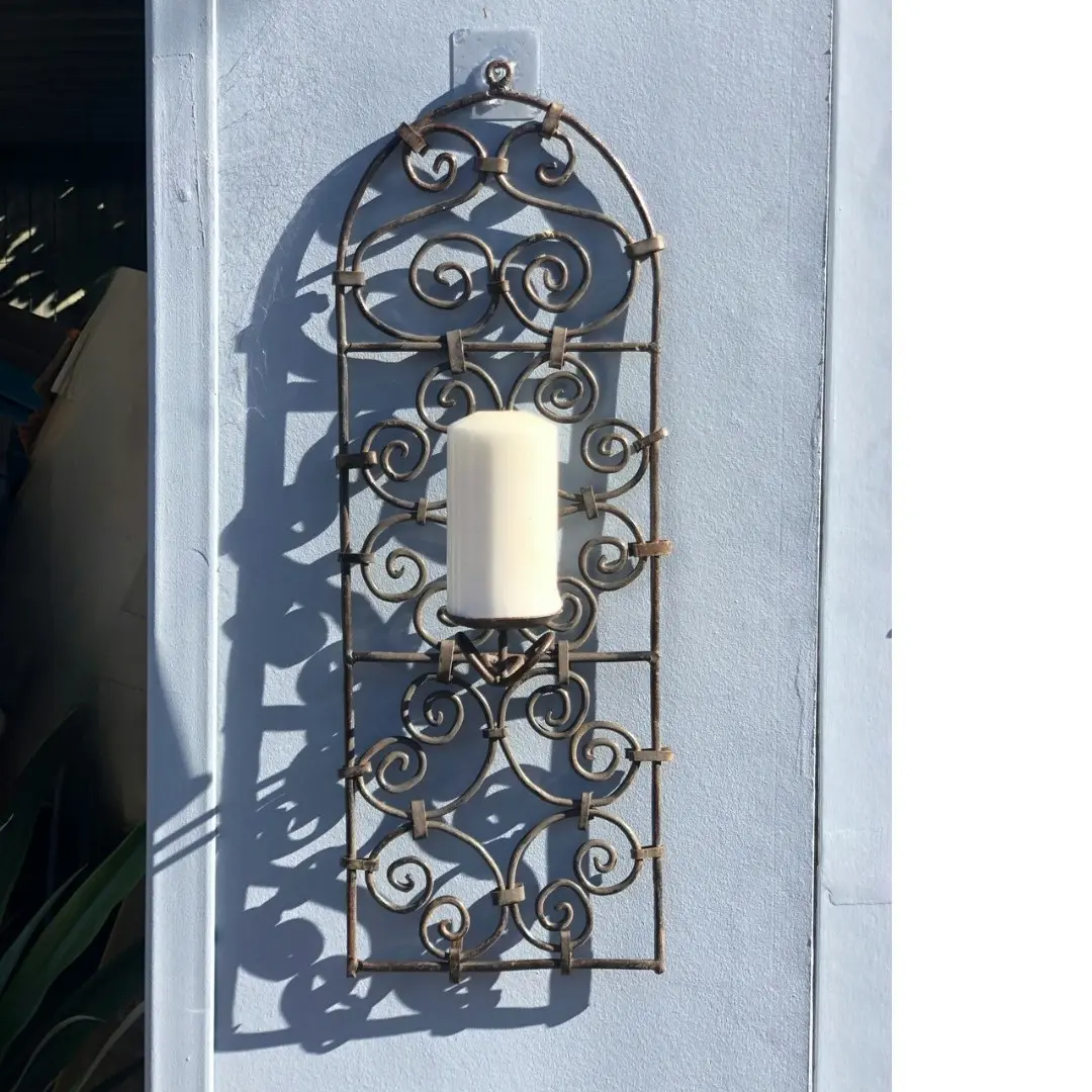 Fez Furniture & Homewares Moroccan Ironwork Wall Candle Holder