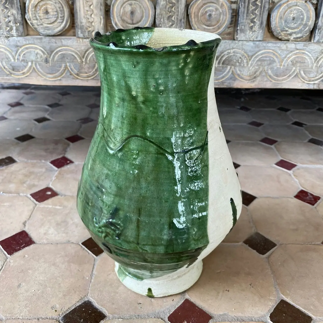 Marrakech Bliss Tamegroute Half Glazed Vase