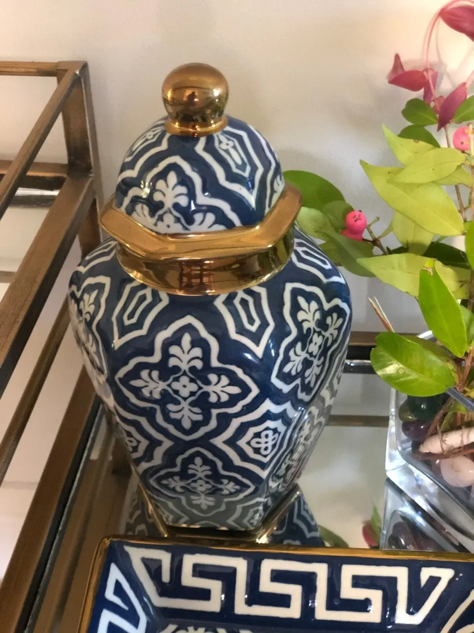 Belle Tangier Garden Ceramic Ginger Jar