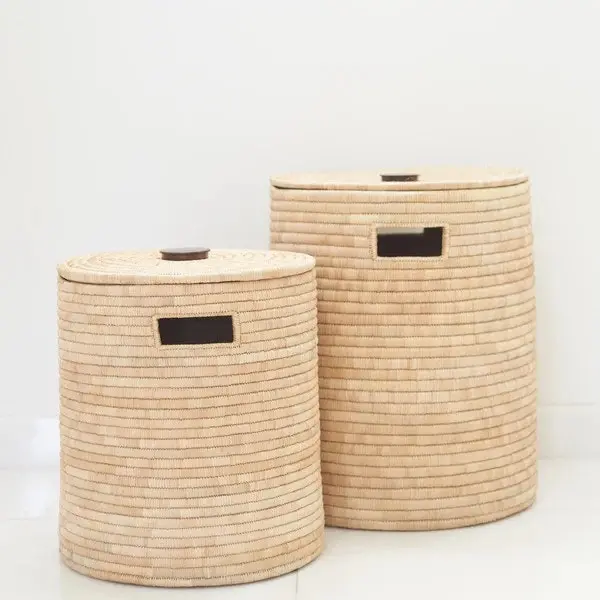 Driftwood House Ilala Palm Laundry/Multipurpose Basket with Lid - Large