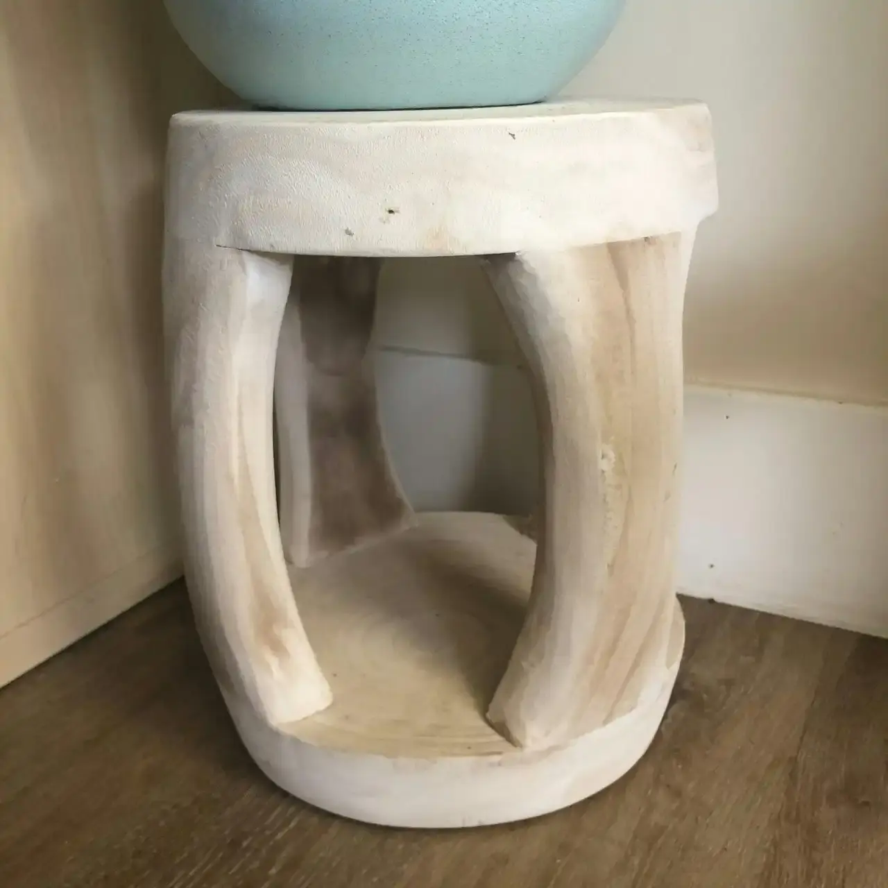 Zohi Interiors Woodsworth Timber Stool in White