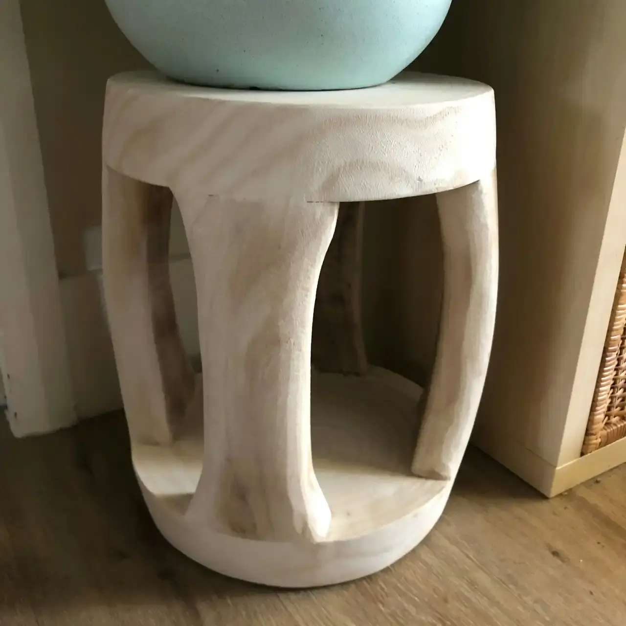 Zohi Interiors Woodsworth Timber Stool in White