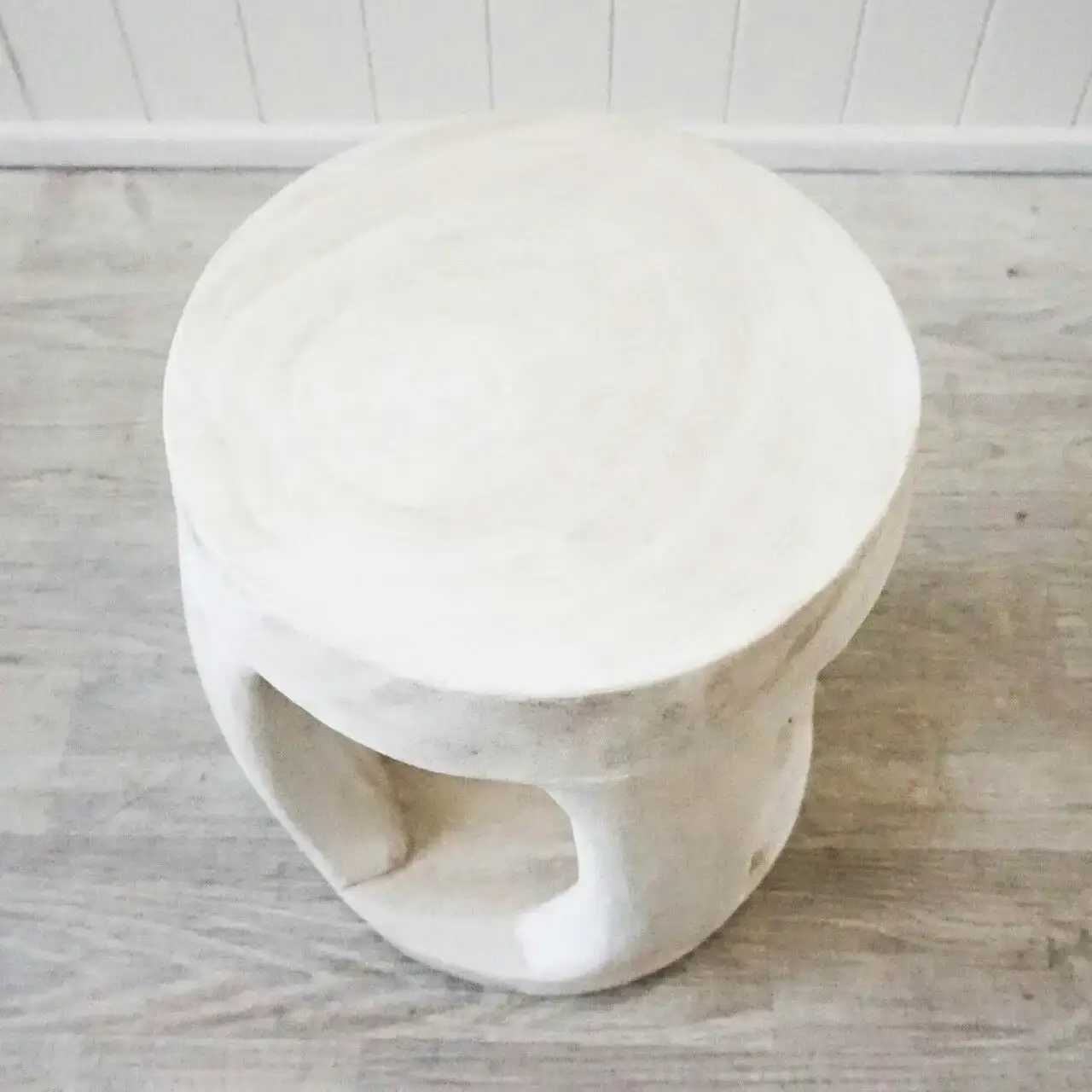 Zohi Interiors Woodsworth Timber Stool in White