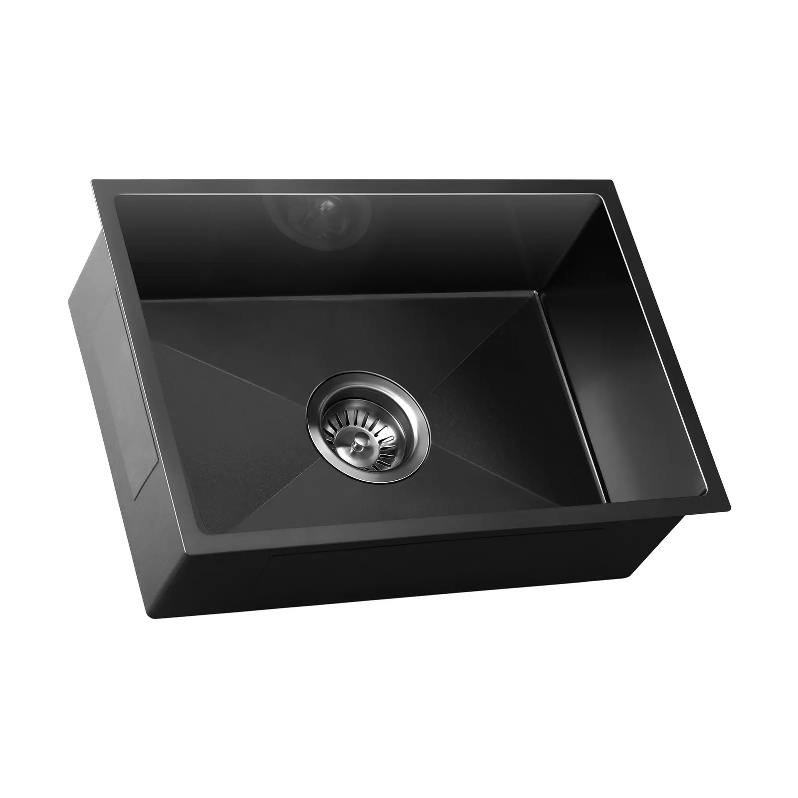 Welba Kitchen Sink Stainless Steel Basin Single Under/Top/Flush Mount 45X30CM